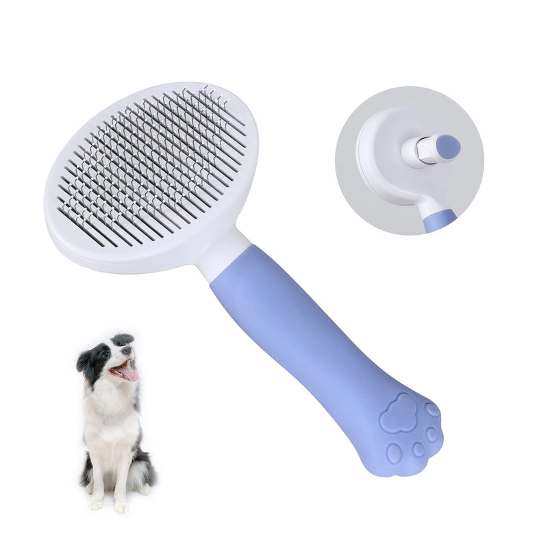 Cat Brush cat grooming supplies Gently Removes Loose Undercoat Mats, Tangled Hair and Soothes Skin. Ideal for Long and Short Haired Pets. (Blue) Blue - PawsPlanet Australia