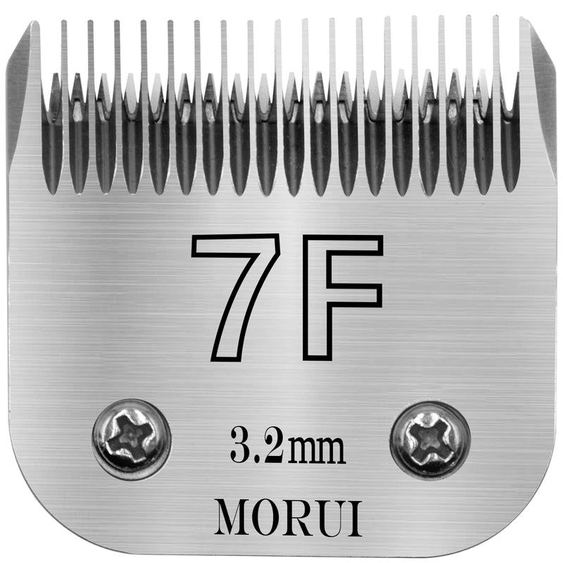 7F Cut Length 1/8"(3.2mm) Detachable Pet Dog Clipper Blades UltraEdge Series Clipper Blades for Dog Grooming Compatible with Most Andis,Oster A5 Wahl KM Series Clippers 7F 3.2mm - PawsPlanet Australia
