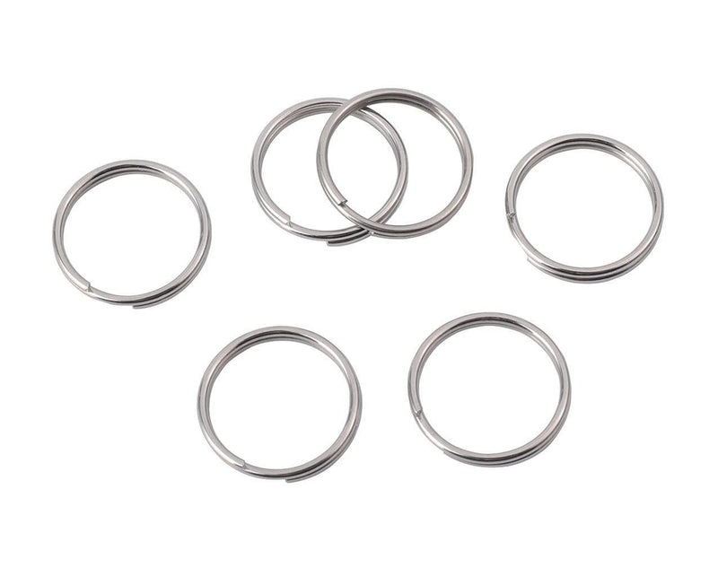 1/2 Inch Split Key Rings,Stainless Steel Dogs Cats ID Tag Mini Thick Keyrings,16mm Small Key Chain Ring for Dogs Tag,Craft,Car Keys,Women and Men Car Key Rings - Pack of 50 Pcs - PawsPlanet Australia