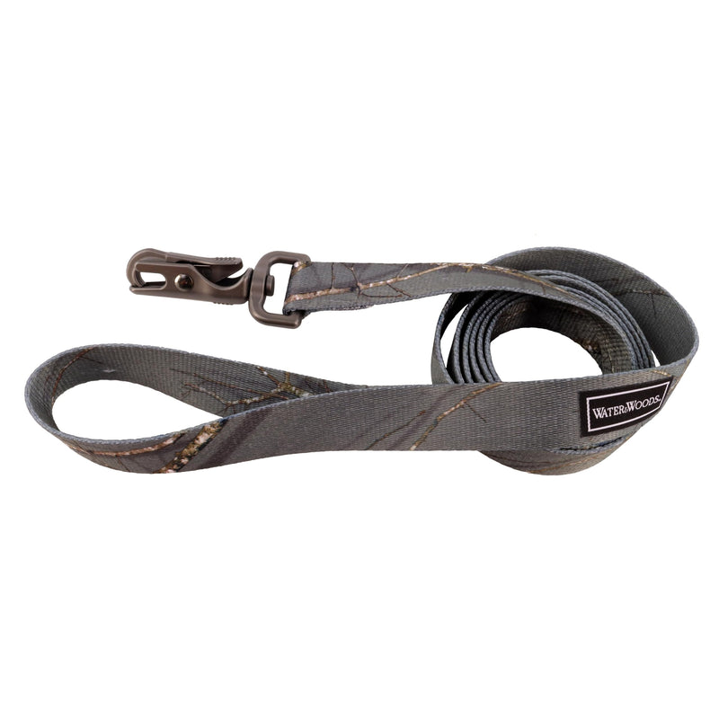Water & Woods Patterned Dog Leash by Coastal Pet - Strong Dog Leash - Scissor Snap Closure - Fray-Resistant Nylon - Stylish Patterns - Country Roots Evergreen, 1" x 6'