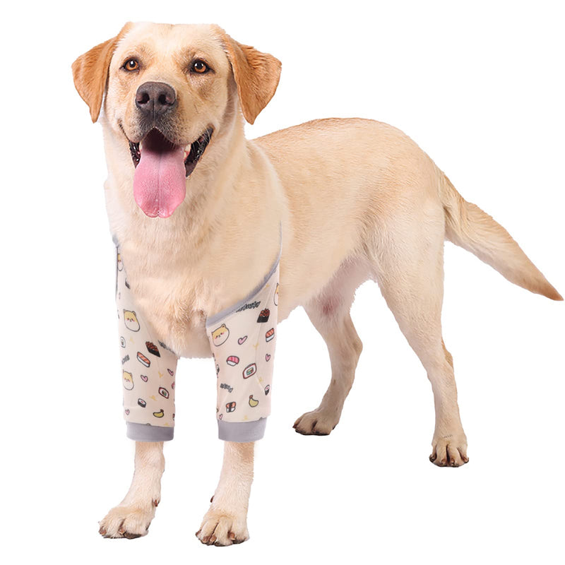 ROZKITCH Dog Surgery Recovery Sleeve for Front Legs, Pet Prevent Licking Wound Elbow Brace Protector, Dog Leg Sleeve to Stop Licking Cone Collar Alternative for Sprain ACL CCL Arthritis Cute Dog 2XL 2XL(A Sleeve Length:13.3") - PawsPlanet Australia
