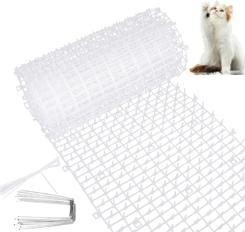 SHUESS Cat Scat Mat with Spikes 79"x12" Cat Deterrent Mat with Indoor & Outdoor, Anti Cat Spikes to Keep Dog Off Couch Furniture, with 6 Staples (6.5 ft) - PawsPlanet Australia