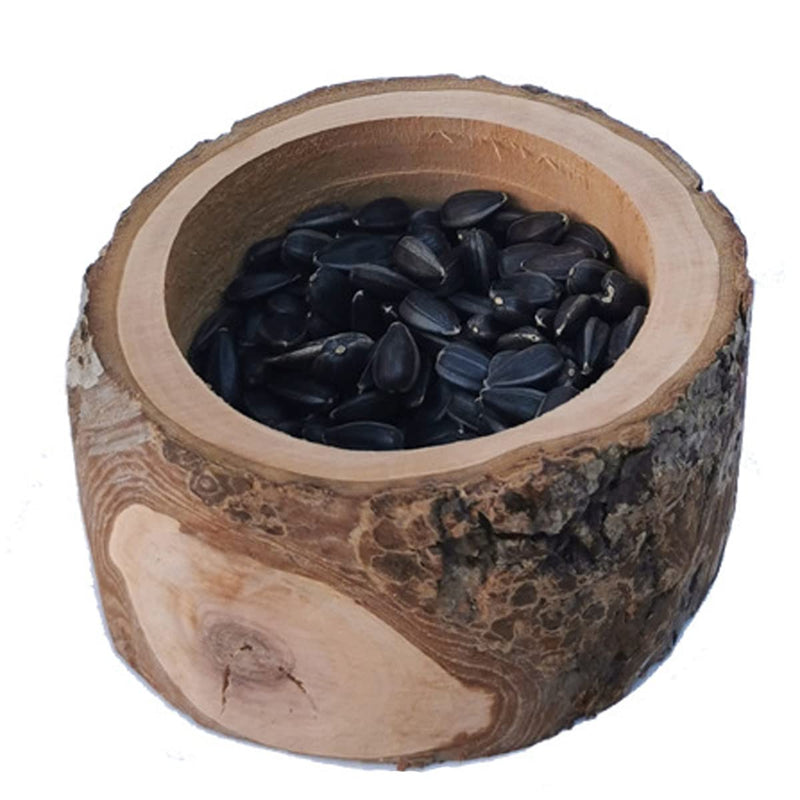 Apple Wood Feeding Bowl for Small Animals, Food Dish for Guinea Pig, Chinchilla, Parrots Round Bowl - PawsPlanet Australia
