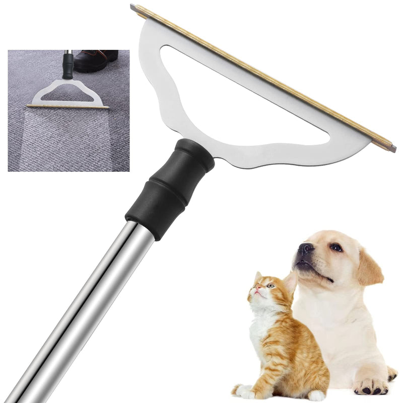 Carpet Rake for Pet Hair Removal - Reusable Pet Hair Remover for Carpet Long Handle, Advanced Dog Hair Broom, Cat Fur Brush, Lint Remover Scraper for Carpets, Rugs, Mats, Couch, Furniture - PawsPlanet Australia
