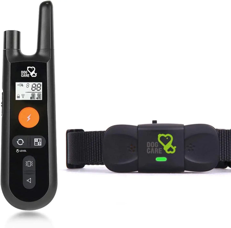 DOG CARE Dog Training Collar with Remote - Dog Shock Collar for All Dogs with 1800FT Remote, Rechargeable Dog Bark Collar with Beep/Vibration/Shock Modes, Security Lock, Rainproof [2023 Upgraded] Black 1 Pack(TC01) - PawsPlanet Australia