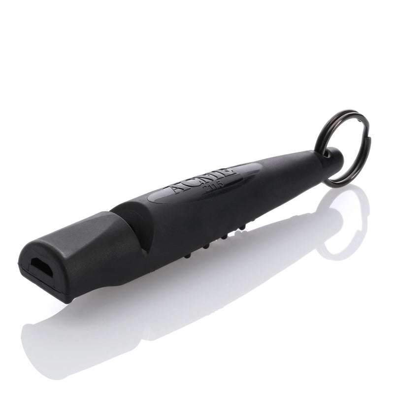 ACME Alpha 210.5 Professional Dog Training Whistle with Enhanced Ergonomic Grip. BPA-Free Plastic. 110 dBA. Standardized Frequency for Smaller Dogs. Weatherproof. Made in The UK (Black) Black