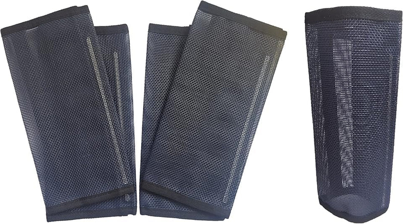 Horse Fly Leggings Boots – Set of 4 UV-Protective Stretch Mesh Fly Boots with Stays, Full?Leg Coverage (Navy Blue) - PawsPlanet Australia