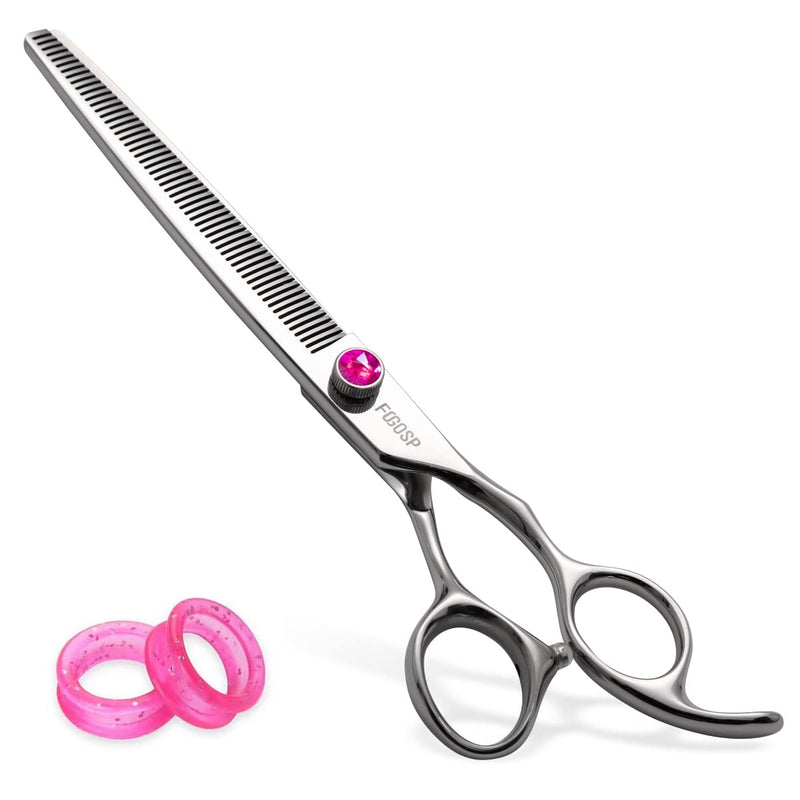 Thinning Shears for Dogs 7 in Professional Dog Thinning Shears for Grooming 56 Teeth Dog Grooming Scissors for Pet Cat Japanese 440C Stainless Steel(7.0'',Blending) 7.0 inch Purple Diamond