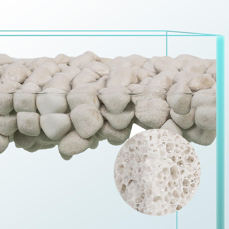 UPETTOOLS Aquarium Biological Filter Media, 1.2 Inch Floating Ceramic Bio Media with Porous Massive Surface Area for Freshwater and Saltwater Fish Tank - PawsPlanet Australia