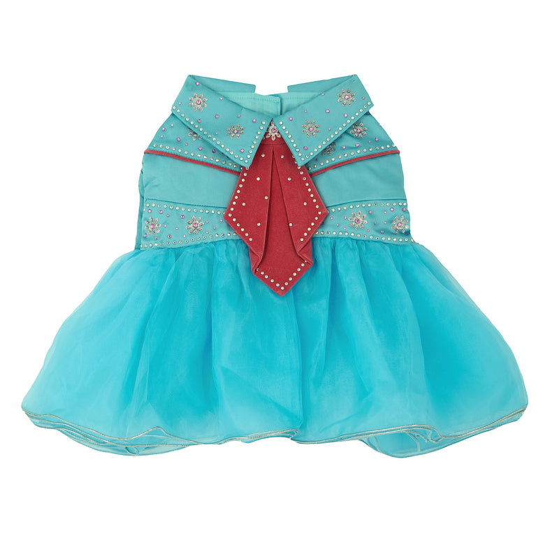 Doggy Parton Western Rhinestone Tutu Dress - XS X-Small Blue - PawsPlanet Australia