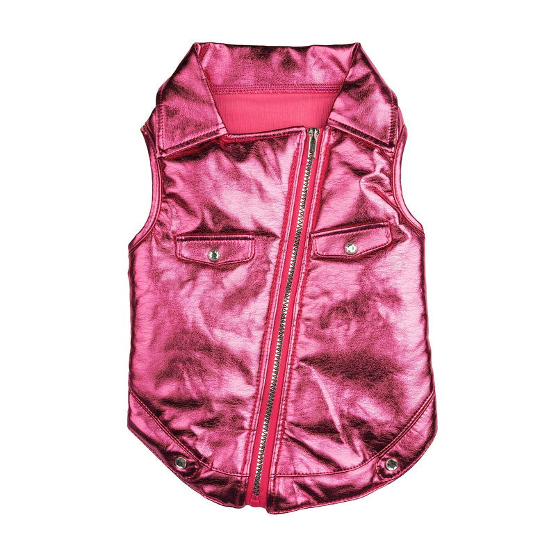 Doggy Parton Rhinestone Bomber Jacket for Dogs - Small, Pink