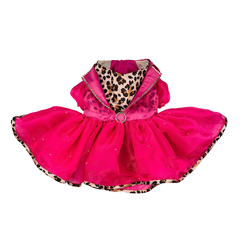 Doggy Parton Leopard Notched Collar Dress for Dogs - Medium - PawsPlanet Australia