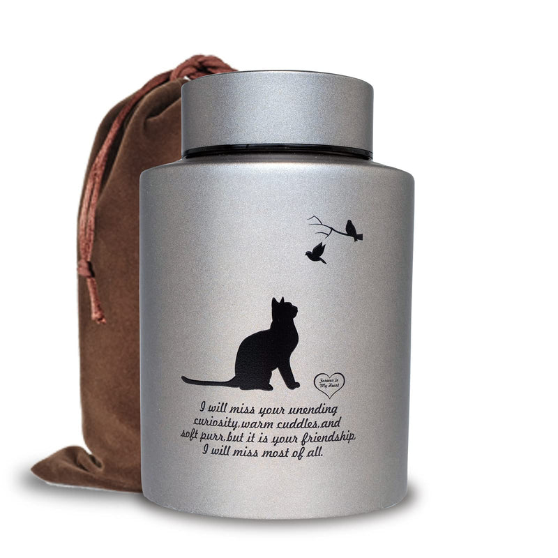 Pet Cremation Urns for Cats Ashes, Up to 60 lbs Cat Memorial Keepsake Urns for Ashes-Medium (Gray) Gray-cat Memory Medium - PawsPlanet Australia
