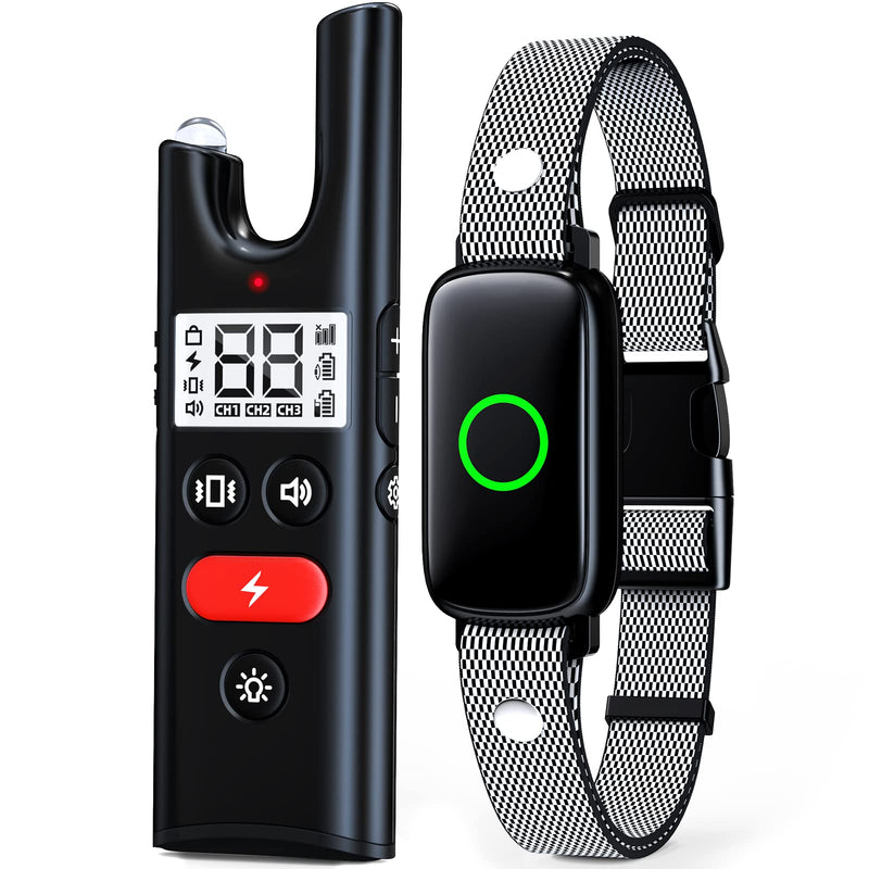 Shock Collar Dog Training Collar with Remote 3300ft Range Waterproof E Collar Rechargeable Electric Dog Shock Collar for Small Medium Large Dogs with Beep Vibration Shock and Light Dog Collar - PawsPlanet Australia