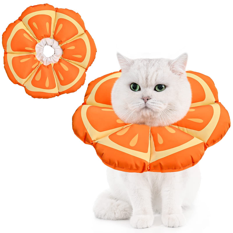 Avont Cat Cone Collar Soft, Adjustable Recovery E Collar Alternative for Cats Kittens Puppies, Elizabethan Neck Cone of Shame to Prevent Licking Biting After Surgery Protect Wounds -Tangerine(S) Tangerine Small (under 6.6lb) - PawsPlanet Australia