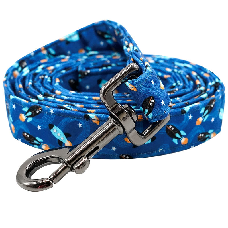 Boy Dog Leash, Rockets Print Soft and Durable Dog Leashes Strong Pet Leash with Cotton Handle for Small Medium Large Dogs Small (Pack of 1) Rocket - PawsPlanet Australia