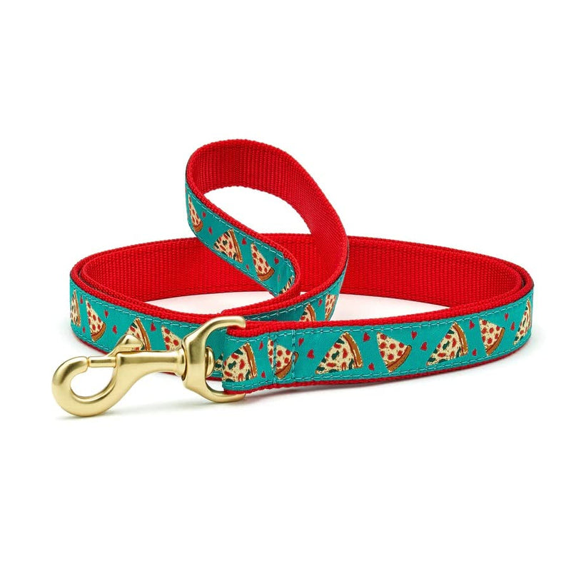 5' UP COUNTRY Pizza Lover Dog Leash (5' Narrow (5/8"" Width)), Green 5' Narrow (5/8" width) - PawsPlanet Australia