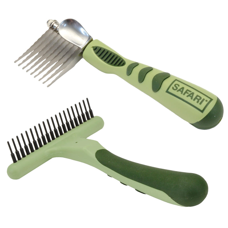 Coastal Pet Safari Dog De-Matting Comb and Undercoat Rake - Bundle for Matted Hair and Shedding Prevention - PawsPlanet Australia