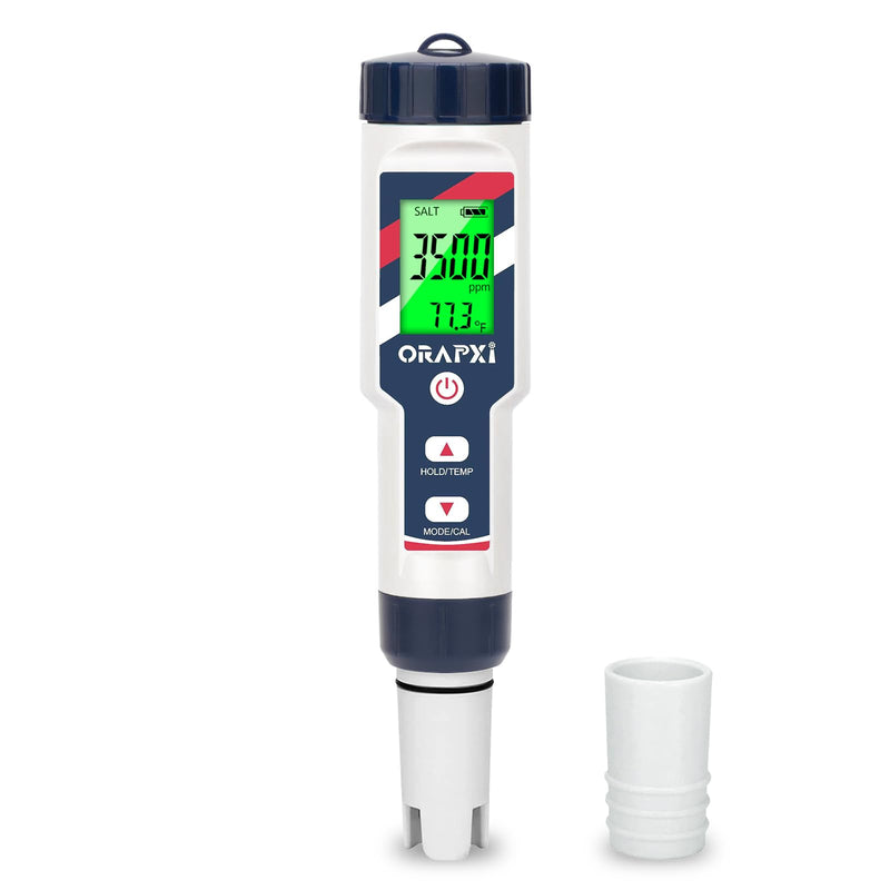 pH Salinity Tester 5 in 1 pH SALT TDS EC Temp Meter for Hydroponic System Saltwater Pool pH and PPM Meter Water Tester for Indoor Plant Grow, Hot Tub, Spa, Aquarium, Home Brewing Blue - PawsPlanet Australia