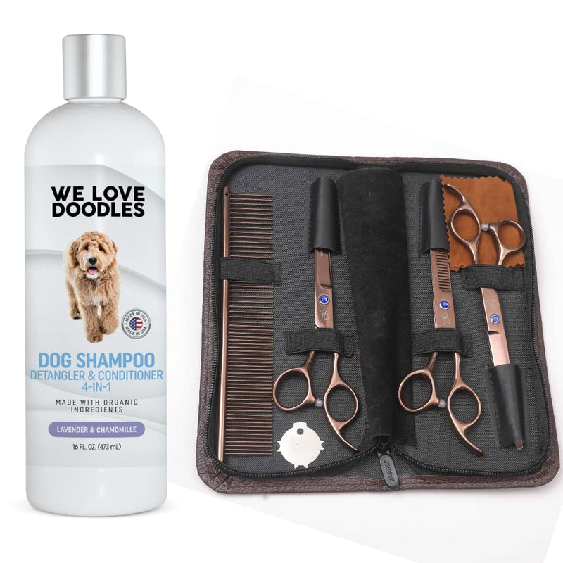 We Love Doodles Dog Shampoo & Dog Grooming Scissors Kit - Perfect for At-Home Dog Groomers - PawsPlanet Australia