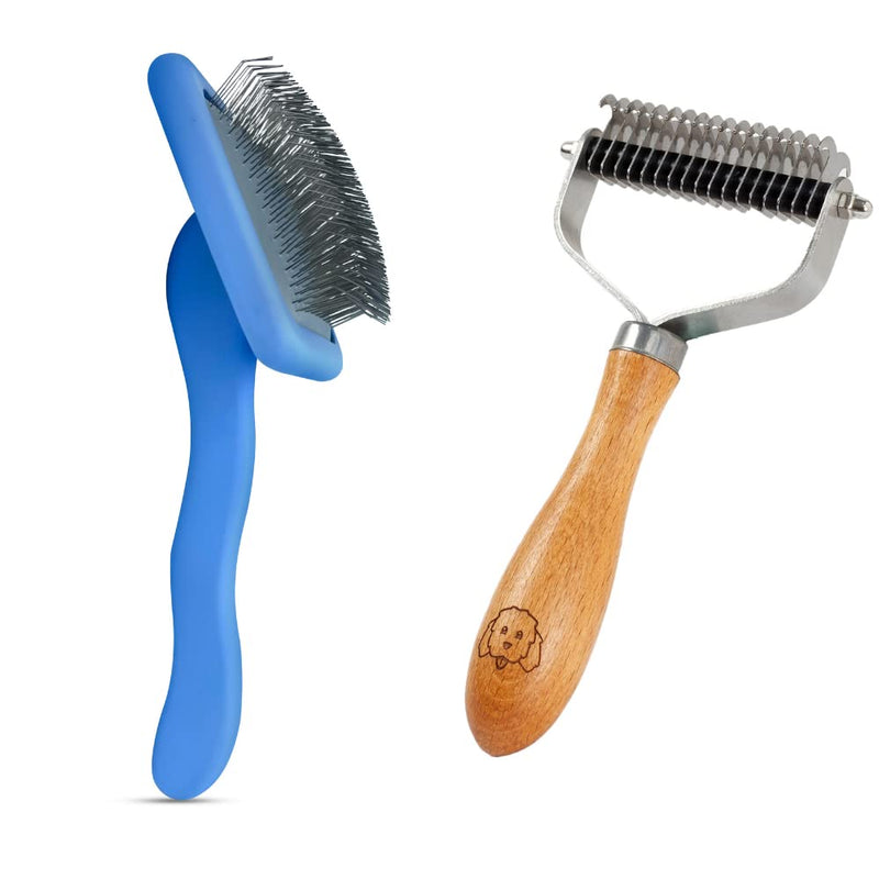 We Love Doodles Large Slicker Brush For Dogs & Dog Dematting Comb - Easily Remove Dog Tangles - PawsPlanet Australia