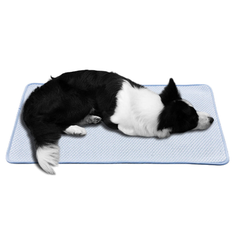 petfelix Dog Cooling Mat, Chew & Scratch Resistant QMAX>0.5 for Medium to Large Dogs Up to 50 lbs, L 35''*26'' Machine Washable Non-Skid Portable Easy to Fold Crate Pad Large - 35x26 Iches - PawsPlanet Australia
