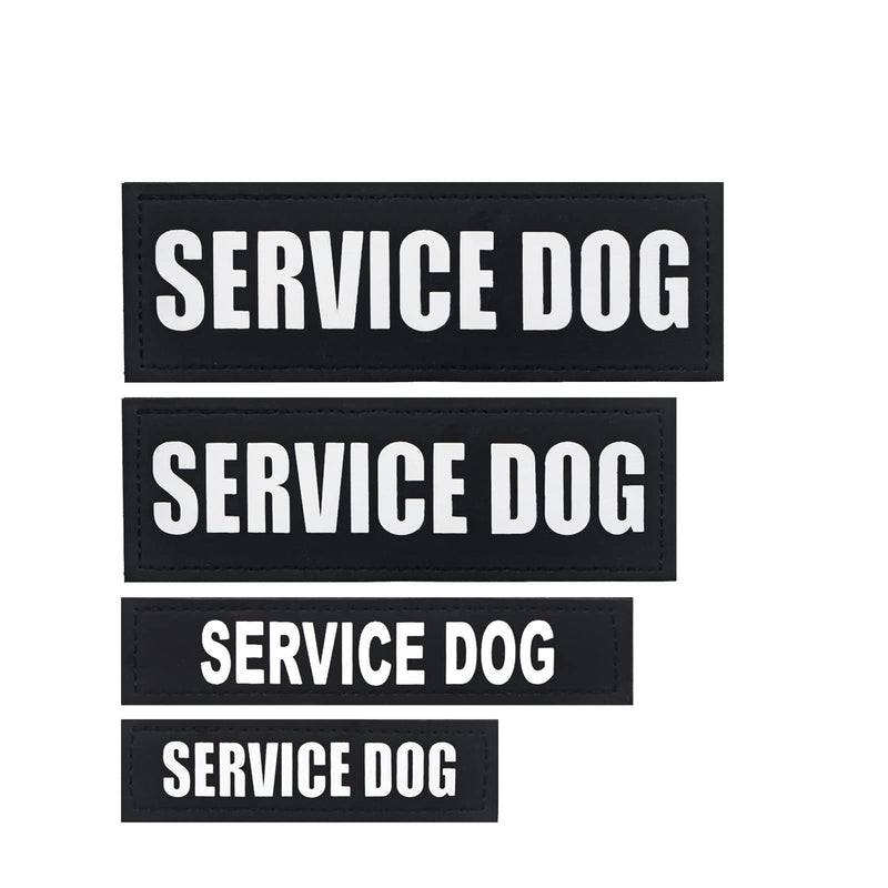 2Pack Service Dog Patches, Removable Vest Patches for in Training Dogs, Hook Backing Dog Harness Patch, Black, XS - PawsPlanet Australia