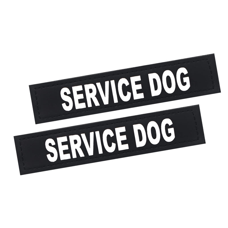 2Pack Service Dog Patches - Removable Patches with Hook Backing for Dog Harness & Vest, in Training, Black S - PawsPlanet Australia