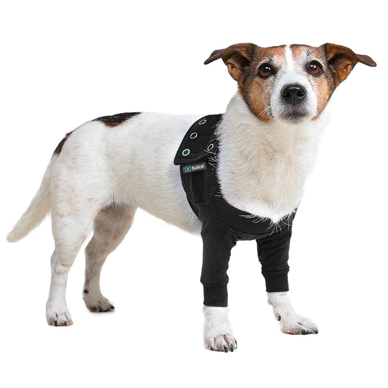Suitical Recovery Sleeve for Dogs | Double Sleeve Front Leg Protection After Surgery | Dog Sleeve to Stop Licking | Chest Circumference 17.7”- 24” | Sleeve Length 9.1” | S | Double Sleeve - PawsPlanet Australia