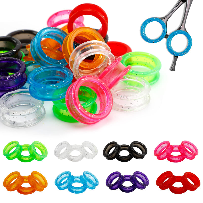 80-Piece Scissors Finger Rings Professional Dog Grooming Scissors Accessories for Dog Hair Cutting, Ergonomic Pet Shear Finger Ring Thumb Inserts Grips for Comfortable and Precise Grooming - PawsPlanet Australia