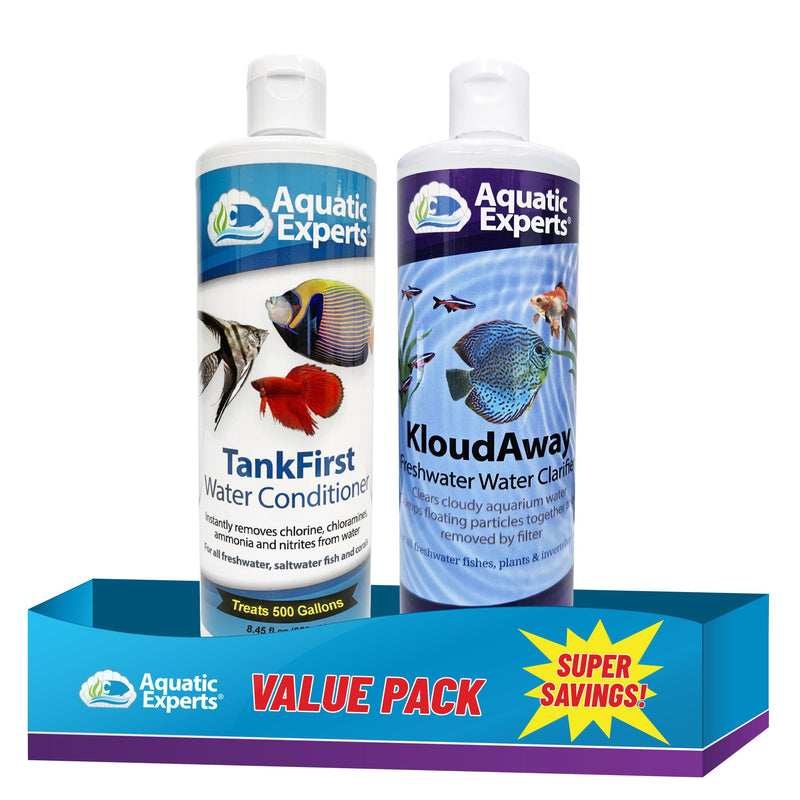 TankFirst Aquarium Water Conditioner and KloudAway Aquarium Water Clarifier 250mL, Made in USA (Value Pack) - PawsPlanet Australia