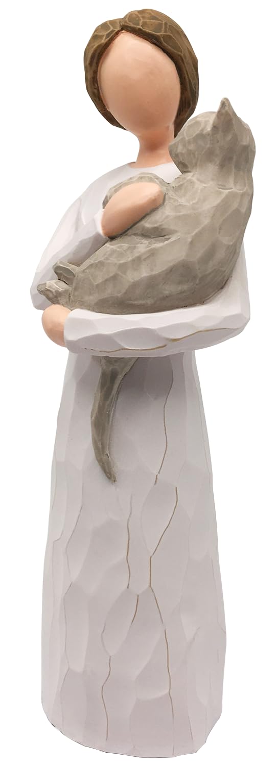 Cat Memorial Gifts, Loss of Cat Sympathy Gifts for Cat Mom, Pet Cat Remembrance Gifts, Collectible Hand-Painted Cat Angel Figurine Statue for Cat Lovers in Memory of Passing Away Cat Grey Cat - PawsPlanet Australia