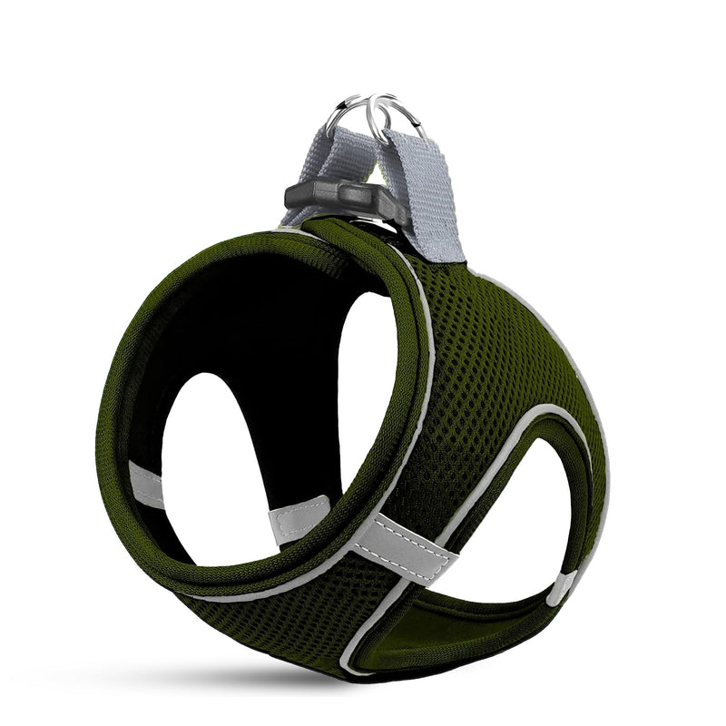 MITA Dog Harness and Leash Set - Puppy Harness - Cat Harness - Comfortable Step-in Big & Small Dog Harness, Breathable and Multi Weather Mesh Escape Proof Dog Harness - Secure & Comfortable XS KHAKI GREEN - PawsPlanet Australia