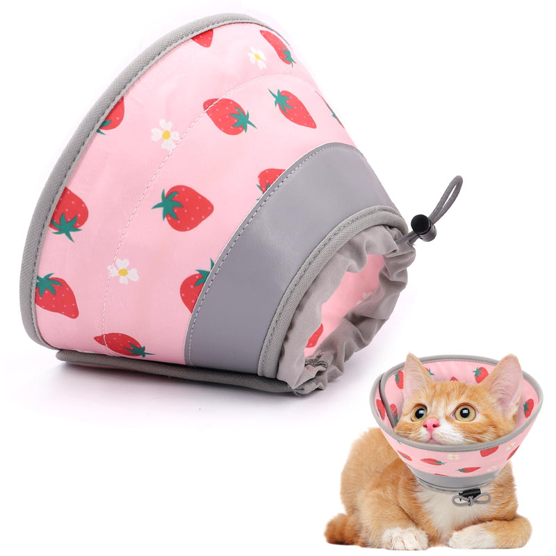 Cat Cone Collar Soft, Comfortable Cat Recovery Collar Pet Cone for Small Large Cats, Lightweight Elizabethan Collar for Cats Kittens After Surgery Prevent from Licking Wounds, Pink, S S Neck Girth(5"-8") - PawsPlanet Australia