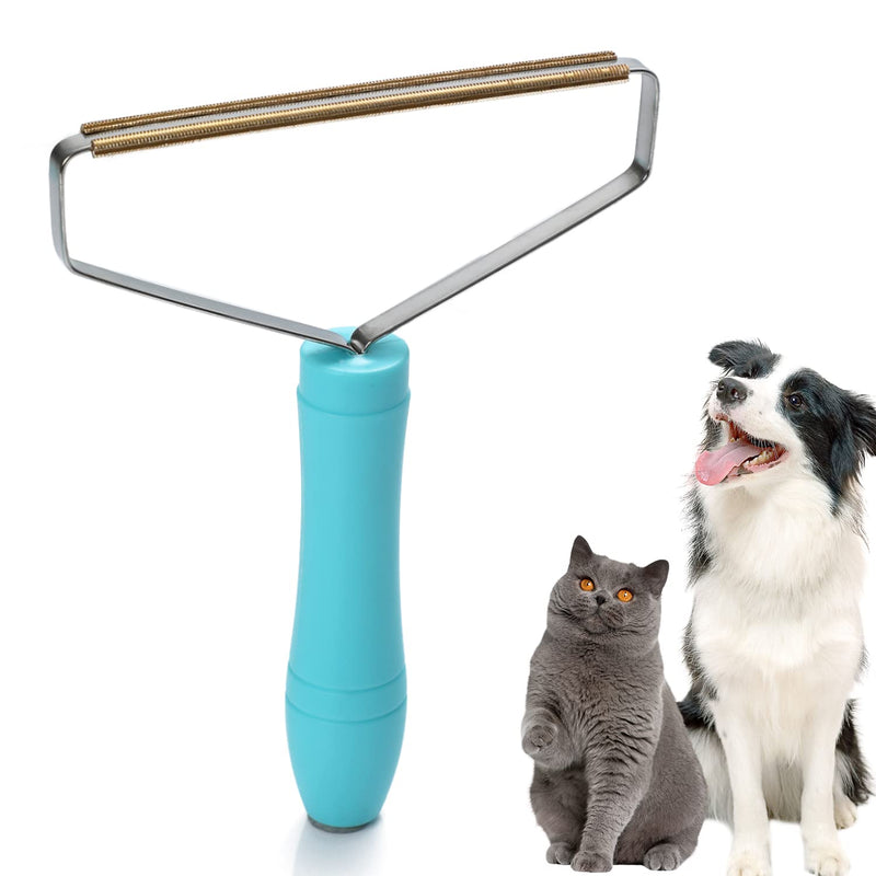 Reusable Cat Hair Remover - Special Dog Hair Remover Multi Fabric Edge and Carpet Scraper - Easy Pet Hair Remover for Couch, Pet Towers & Rugs - Gets Every Hair! (1PCS-Blue) 1pcs-blue - PawsPlanet Australia