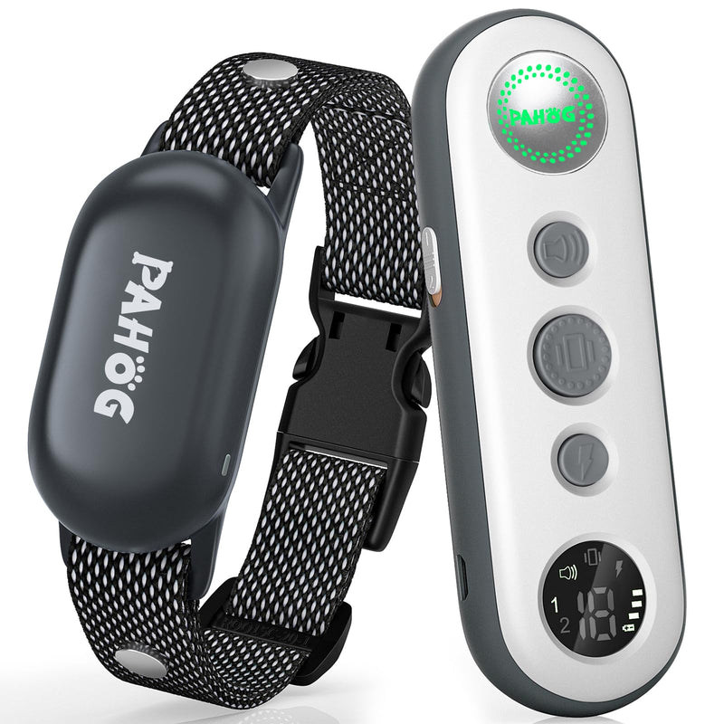 Dog Training Collar with Remote, Electric Dog Shock Collar for Large Medium Small Dogs (8-120 Lbs), Rechargeable IPX7 Waterproof Shock Collar with Beep, Vibration, Safe Shock Modes Dark Grey - PawsPlanet Australia