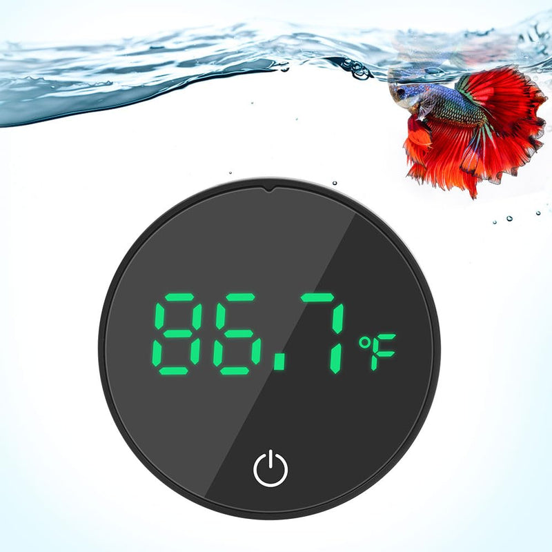 DaToo Aquarium Thermometer Rechargeable Digital LED Display Fish Tank Thermometer HD Measurement Accurate Aquarium Temperature ±0.9°F Suitable for Fresh Water and Sea Water Tanks - PawsPlanet Australia
