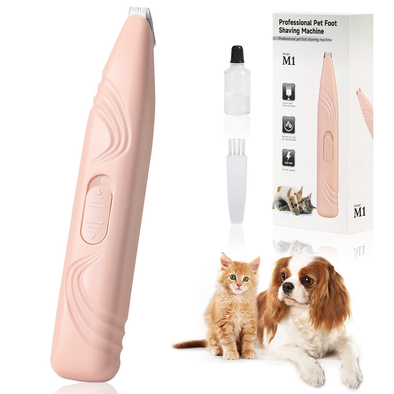 Dog Paw Trimmers, Cat Paw Clippers Low Noise Cordless Electric Mini Pet Clippers for Small & Medium Pets (Pink) Pink - PawsPlanet Australia