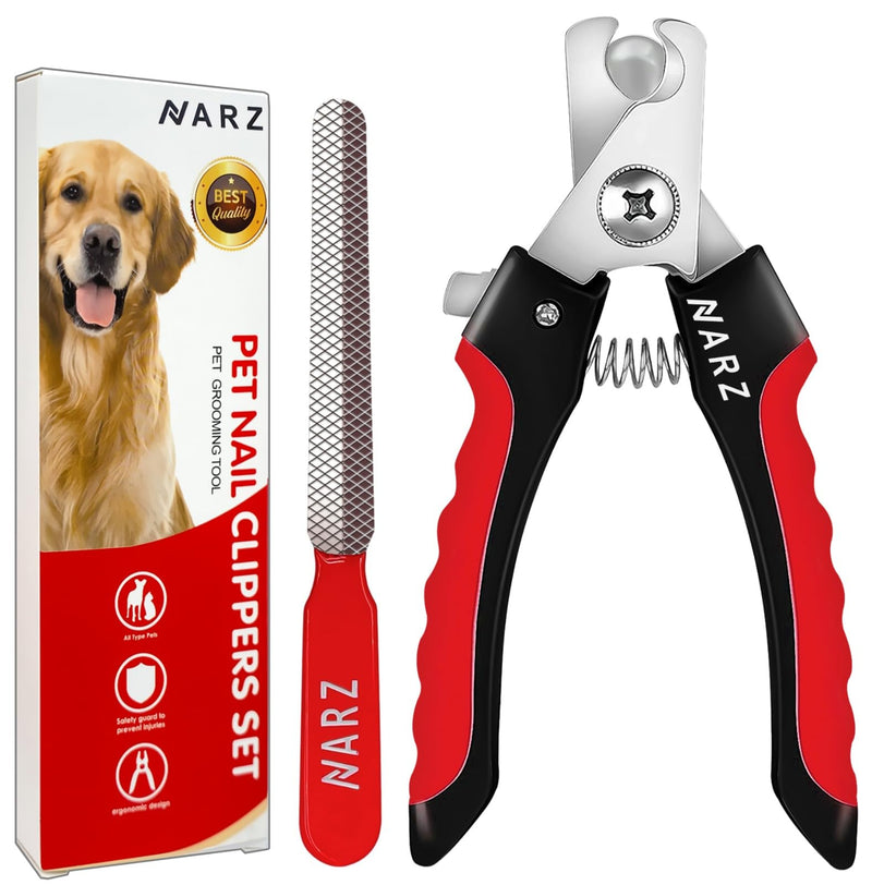 NARZ Dog Nail Clippers Professional Dog Nail Trimmers & Pets Nail Trimmers Cat Nail Clipper with Pet Nail File Cat Nail Trimmers with Safety Lock to Prevent Over Cutting - PawsPlanet Australia