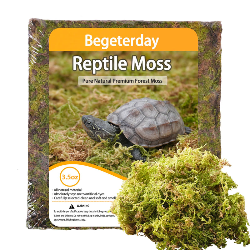 3.5oz Pure Natural Reptile Moss for Humidity, Great for Snakes, Turtle and Other Reptiles, Good for Terrariums for Reptiles & Amphibians 3.5oz - PawsPlanet Australia