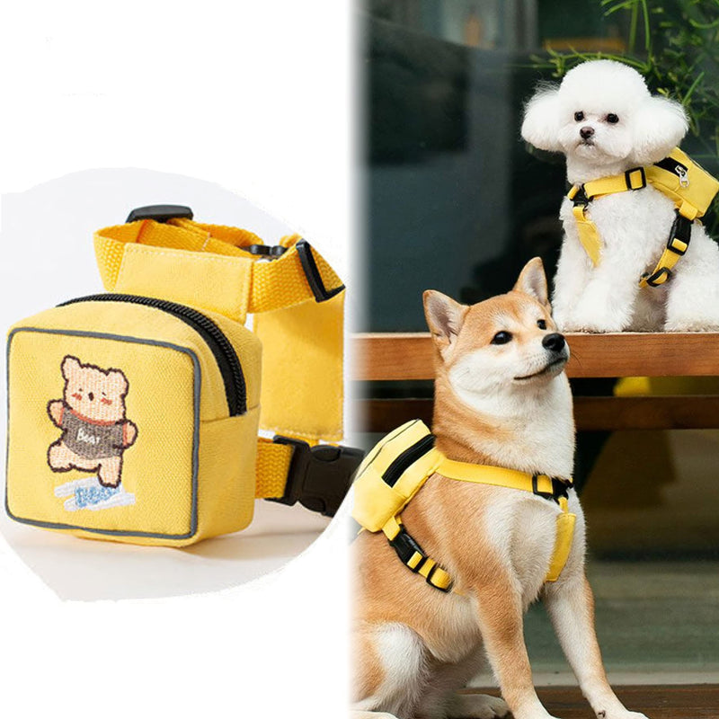 Dog Bag and Leash Set - Dog Bag Harness for Small Dogs Medium Dogs- Adjustable in Harness for Dogs (Medium 7-16 Ib) Medium 7-16 Ib - PawsPlanet Australia