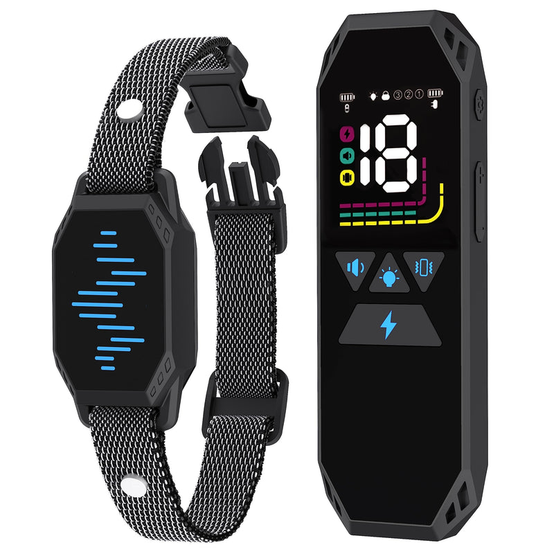 Dog Training Collar for Large Dog, Dog Shock Collar, 4 Training Modes Beep,Vibration,Electric Shock,Dog Finder,Rechargeable IP67 Waterproof E-Collar with Remote 2500FT 1 Pack - PawsPlanet Australia