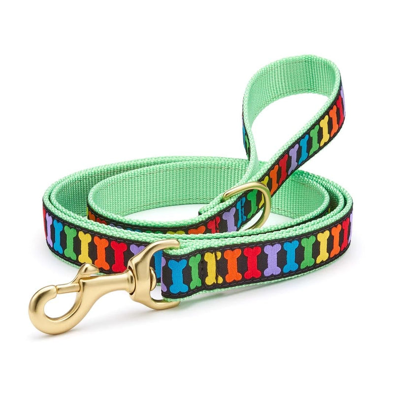 Up Country, Dog Lead Rainbones Pattern Leash with D-Ring, 5 Foot (5 Foot 5/8" Narrow) 5 foot 5/8" narrow - PawsPlanet Australia