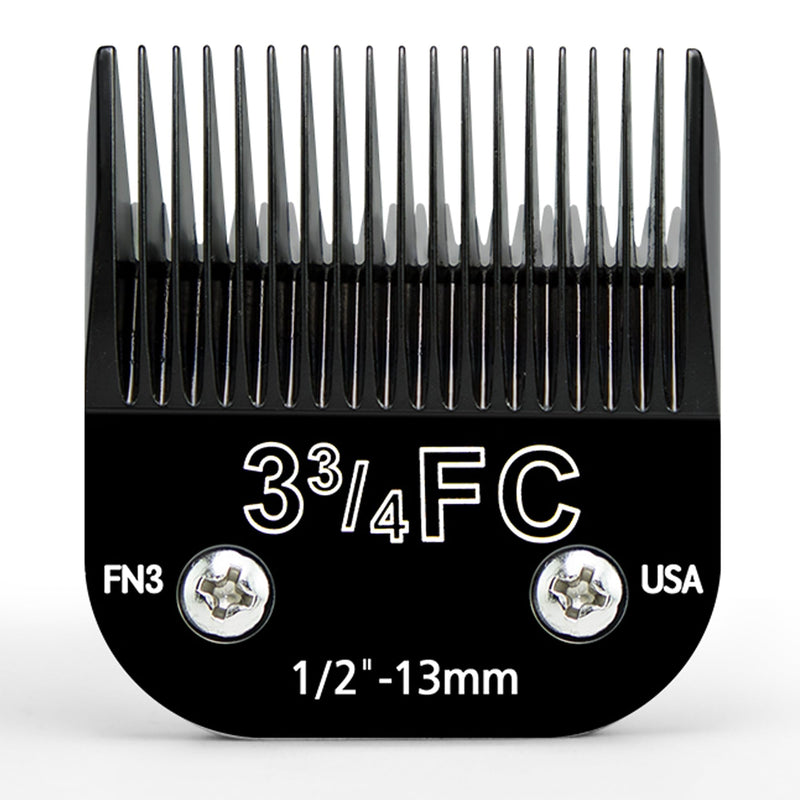 Detachable Steel Pet Dog Clipper Blades,Size-3 3/4FC,Compatible with Andis Cut Length 1/2"(13mm),Compatible with Oster A5, Wahl KM Series Clippers, Made of Steel Blade and Stainless Steel Blade - PawsPlanet Australia