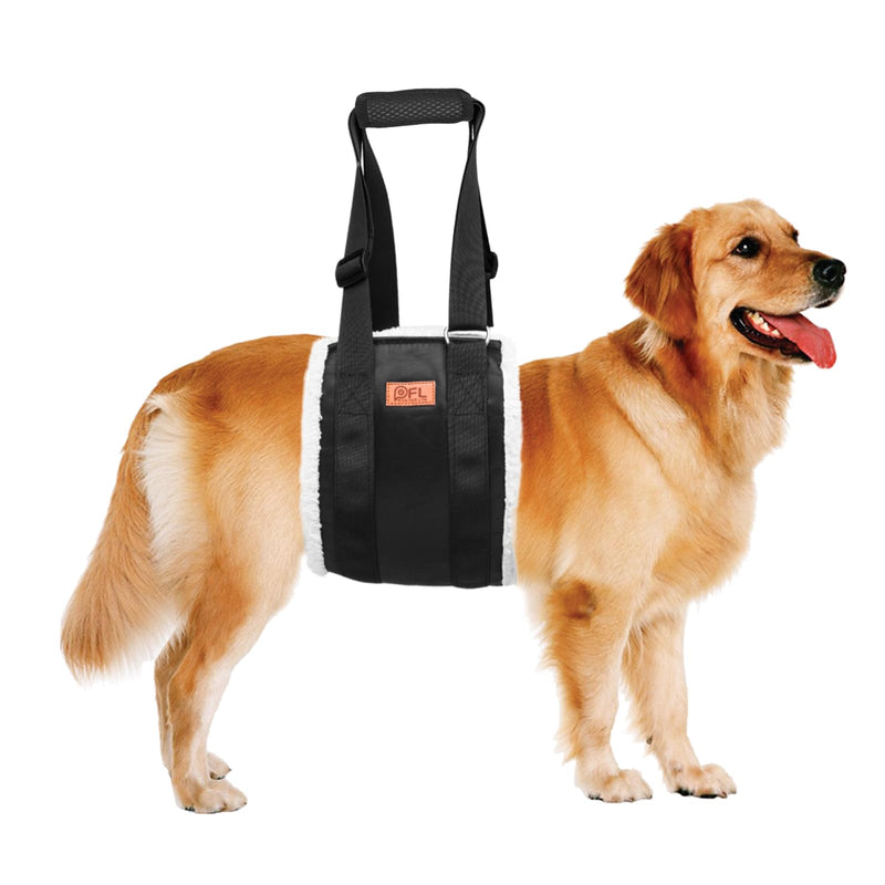 Adjustable Dog Lift Harness, Dog Sling for Large Dogs Lift Support and Rehab Harness for Weak Rear Legs, Soft Hind Leg Support Helps Senior, Injured,Disabled and After ACL Surgery Dogs(Black,X-Large) Black X-Large