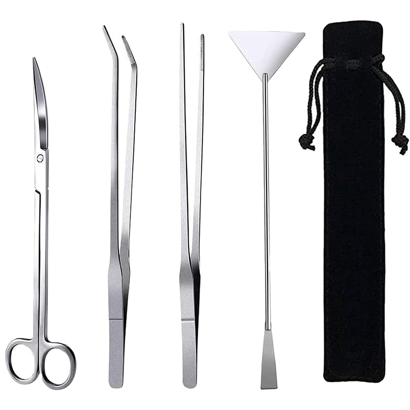 15in Aquascape Tools, 4 in 1 Long Aquarium Tweezers Scissors Spatula, Stainless Steel Aquatic Plants Aquascaping Tools Set for Fish Starter Kits, Aquariums Tank and Terrarium 15in - PawsPlanet Australia