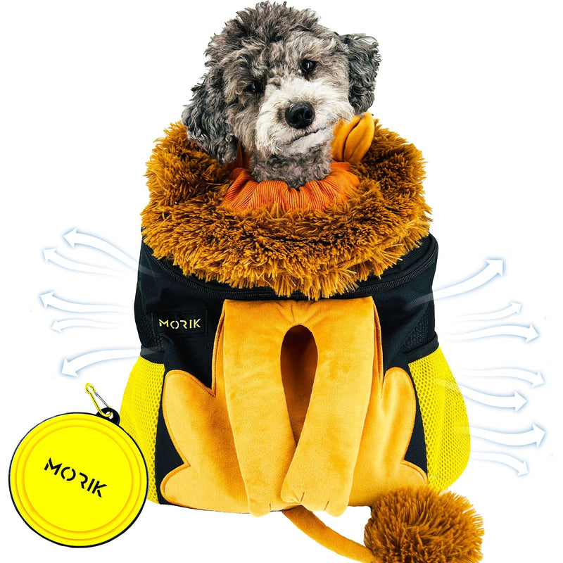 MORIK Lion's Den: Pet Backpack Carrier for Small Dogs and Cats Under 20 lbs. with Good Ventilation, Washable Mat, and Safety Strap, Ideal for Travel, Hiking, and Everyday Adventures (Medium) Medium - PawsPlanet Australia