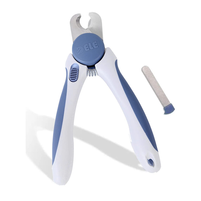 Pet Nail Clipper - Pet Grooming Tool for Nail Clipping and Trimming - Suitable for Dogs and Cats, Equipped with a Safety Guard and Razor Sharp Blade for Precision - plus a Bonus Free Nail File (Blue) - PawsPlanet Australia