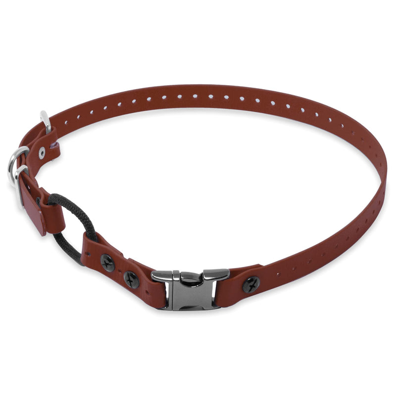 Educator 1-Inch Dog Training Collar Strap – ONLY Fits FE-580, ET-800 & UL-1200 Receivers – NOT Compatible with Mini Educator (ET-300/ET-400) – Quick Snap Biothane Bungee Collar, Brown