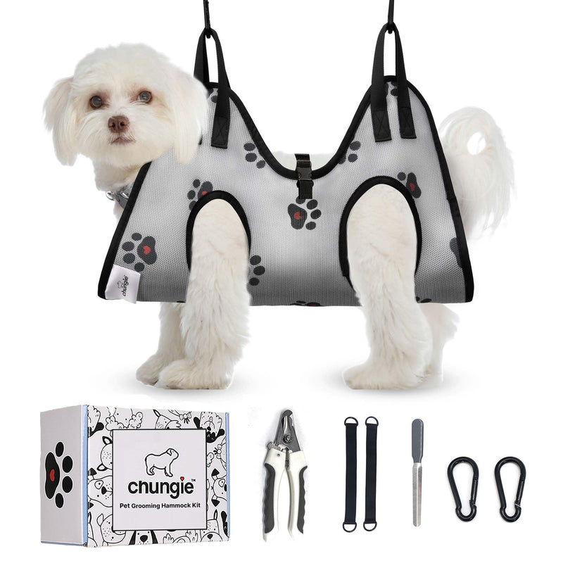 Dog Grooming Hammock for Small Dogs – Pet Restraint for Nail Trimming with Pet Nail Clipper – Dog Sling for Grooming, Pet Hammock for Nail Cutting & Grooming Harness (Legs Spacing: 9-12”)/Max W:30lb) S (Legs Spacing: 9-12”)/Max W:30 Pound) - PawsPlanet Australia